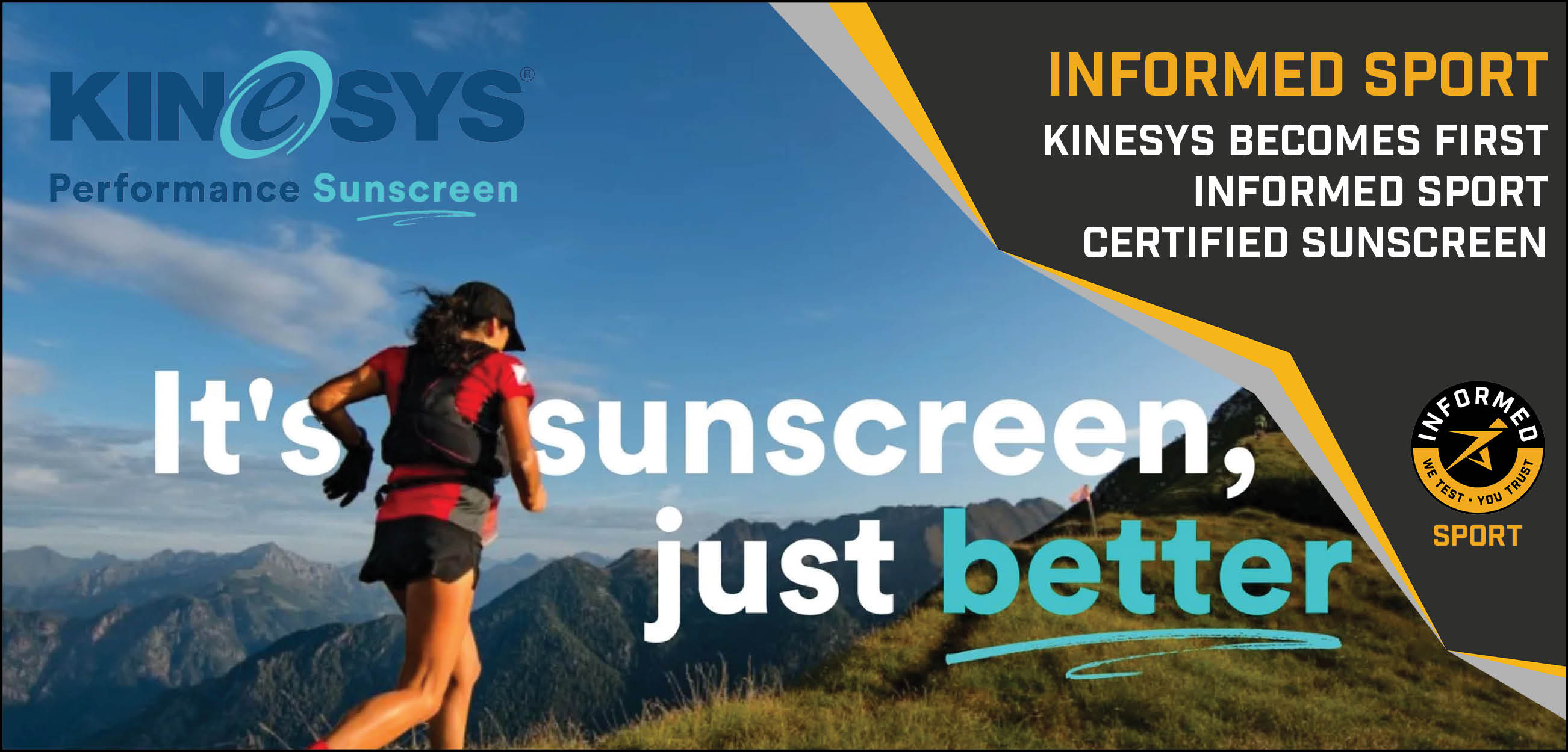 KINeSYS Becomes the First Informed Sport Certified SunscreenKINeSYS Becomes the First Informed Sport Certified Sunscreen