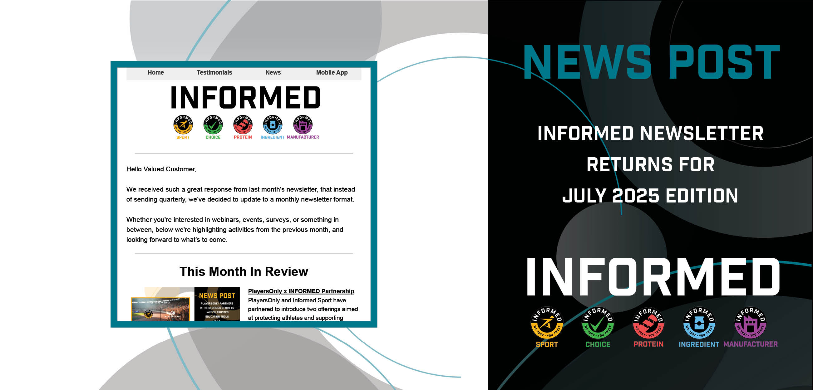 INFORMED Newsletter Returns For July 2025 Edition