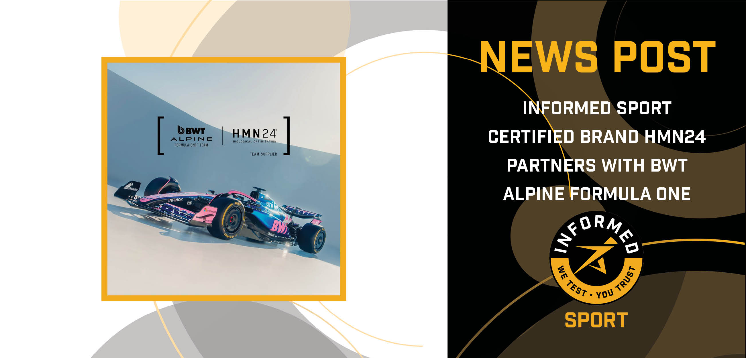 Informed Sport Certified Brand HMN24 Partners with BWT Alpine Formula One