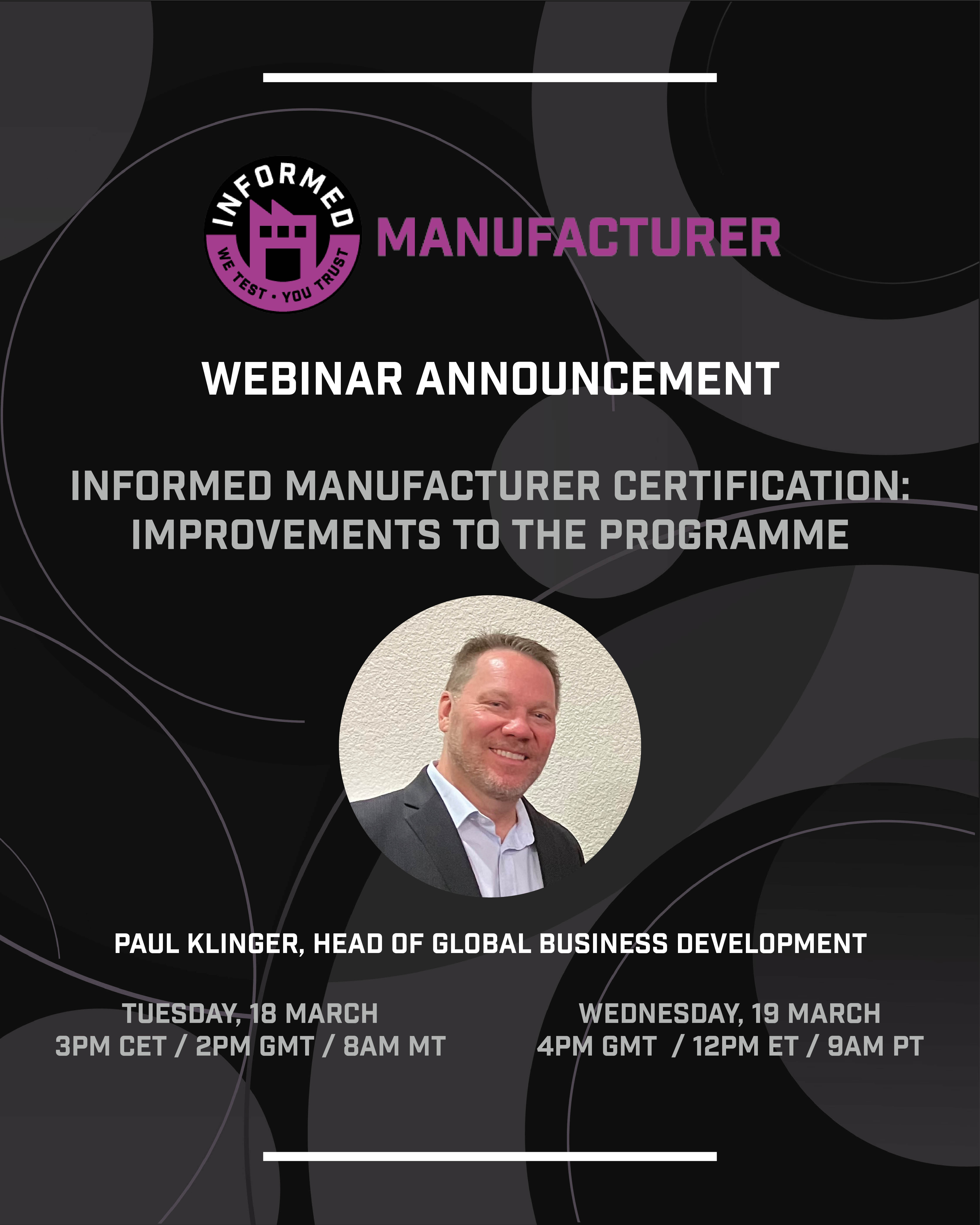 Informed Manufacturer Program Updates