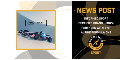 Informed Sport Certified Brand HMN24 Partners with BWT Alpine Formula One