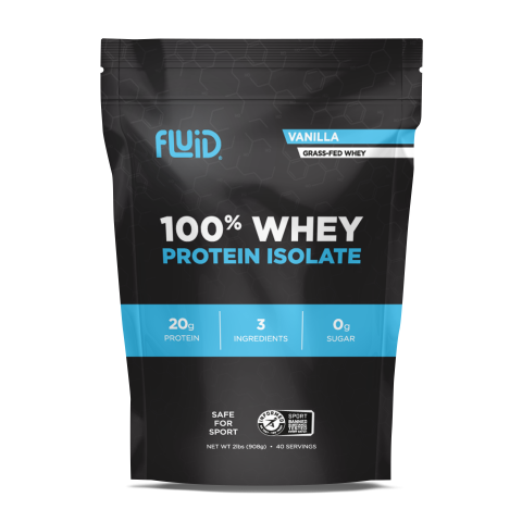 Fluid - 100% Whey Protein Isolate - Vanilla - Front