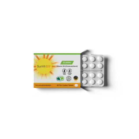 SunVit-D3 - 20,000iu Vitamin D3 Tablets
