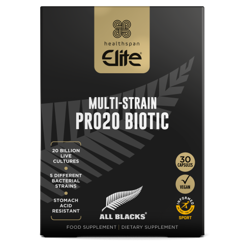 Healthspan Elite - Multi-Strain Pro20 Biotic (All Blacks)