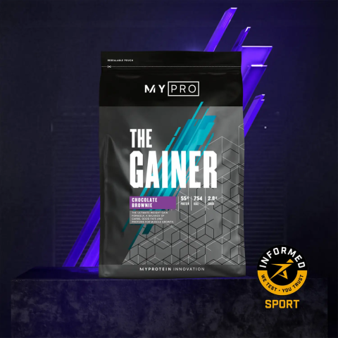 MyPro - The Gainer packaging with Informed Sport logo