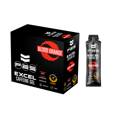 PAS  - Excel Caffeine Gel Packaging with box and gel sachet