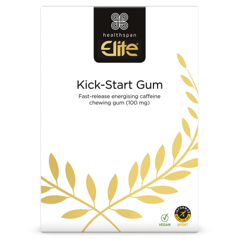 Healthspan Elite - Kick-Start Caffeine Gum - 4-Pack - Front 1