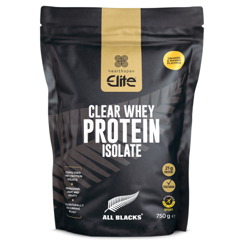 Healthspan Elite - Clear Whey Protein (All Blacks) - Front 1