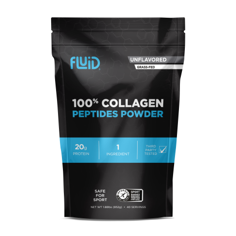 Fluid Sports Nutrition - 100% Collagen Peptides Powder - Bag - Front