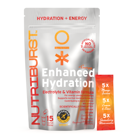 Nutriburst - Enhanced Hydration + Energy - Lemon &amp; Lime - Package